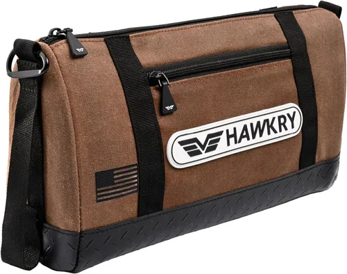 Vista 14 de HAWKRY Bolsa de herramientas de lona resistente - Bolsa de lona impermeable con cremallera, bolsa de herramientas de jardín, bolsas de construcción