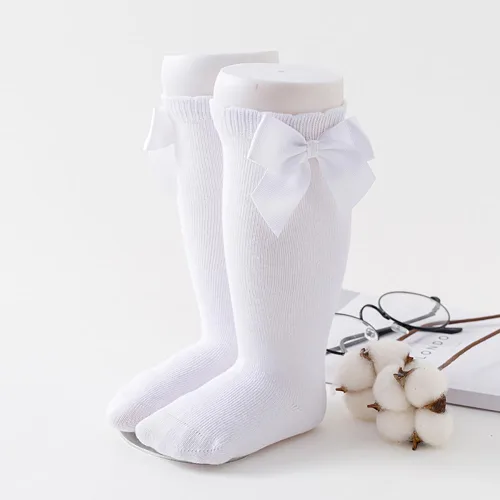 Vista 3 de DRESHOW BQUBO Baby Knee High Sock Toddler Girl Dress Socks Baby Knit Stocking Cotton Infant Girls Socks