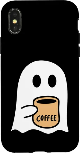 Vista 5 de iPhone 16 Spooky Fall Ghost Coffee Lovers Costume Case