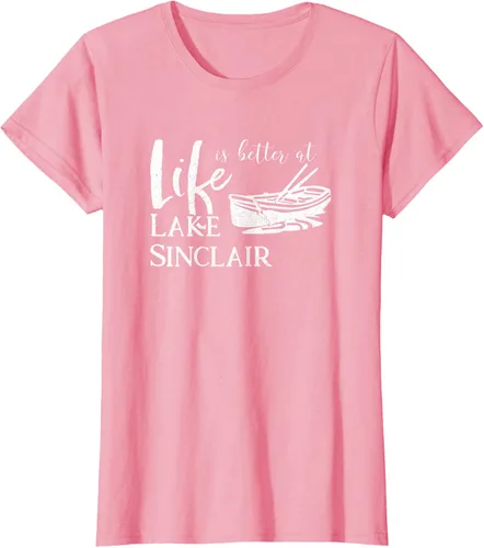 Vista 15 de Life is Better at Lake Sinclair Georgia Camiseta Negro
