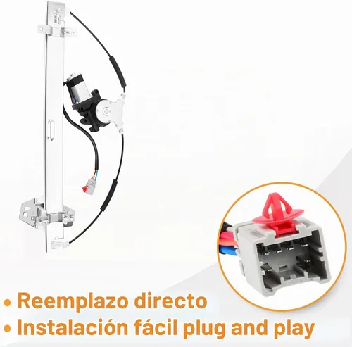 Vista 5 de Regulador de ventanilla eléctrico delantero del lado del conductor con conjunto de motor de repuesto para Honda Pilot 2003 2004 2005 2006 2007 2008