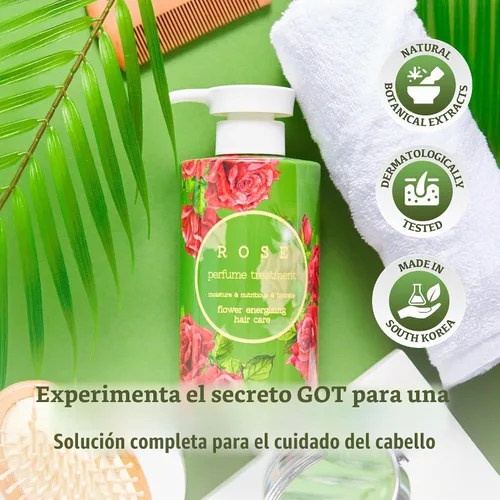 Vista 7 de Jigott - Tratamiento de perfume rosa 16.9 FL OZ/16.9 fl oz, cuidado del cabello K-beauty