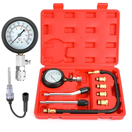 Vista 9 de BETOOLL HW0130 8pcs Kit de comprobador de compresión de cilindro de motor de gasolina medidor de herramienta automotriz