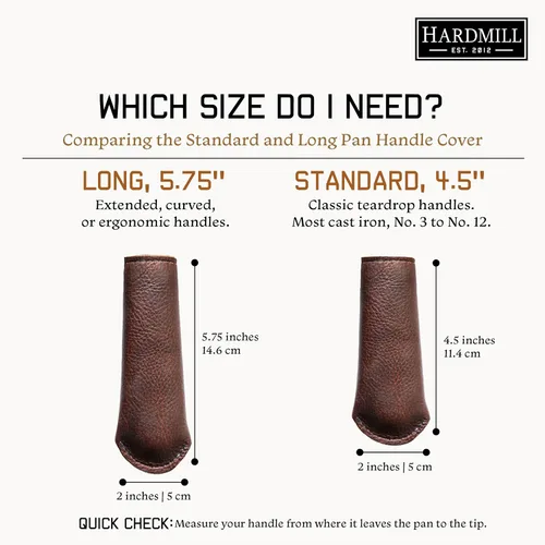 Vista 3 de Leather Cast Iron Pan Handle Cover (Standard 4.5")
