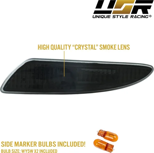 Vista 6 de USR 07-08 R230 SL Class - Juego de luces laterales de parachoques de humo (izquierda + derecha) compatible con Mercedes Benz R230 SL Class 2007-2008