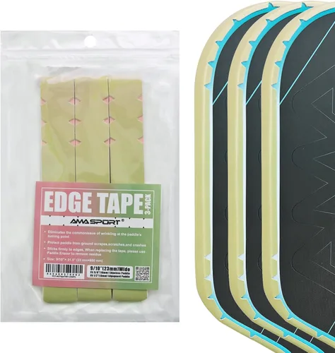 Vista 146 de PICKLETECH Cinta de protección de pala de pickleball – Protector de borde de cabeza de paleta – Cinta de protección de borde de raqueta ajuste