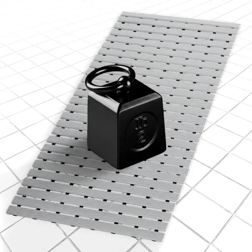 Vista 10 de AceOrbit Tapete con peso antideslizante para bañera, tapete de baño texturizado de elastómero termoplástico (TPE) para superficies texturizadas