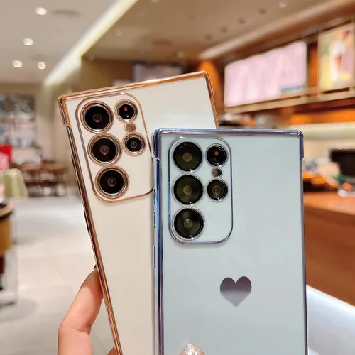 Vista 31 de phylla Funda de teléfono compatible con Samsung Galaxy A12 de 6.5 pulgadas, lindo corazón chapado en oro, elegante funda de lujo para mujer
