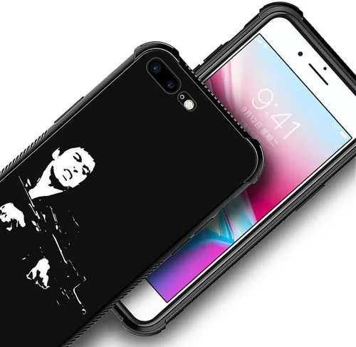 Vista 5 de Compatible con funda para iPhone 6 Plus/6s Plus,Bite Your Teeth Diseño de patrón asombroso, funda trasera dura de PC anti-arañazos y a prueba
