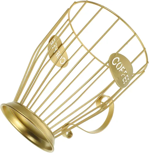 Vista 10 de Soporte para cápsulas de café, cesta de almacenamiento de barra de café, cesta de hierro para frutas, soporte para exhibición de cápsulas de café