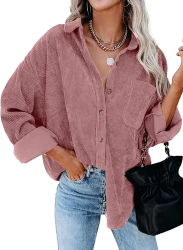 Vista 179 de ZOLUCKY Chaqueta de manga larga con botones para mujer, talla grande, blusas