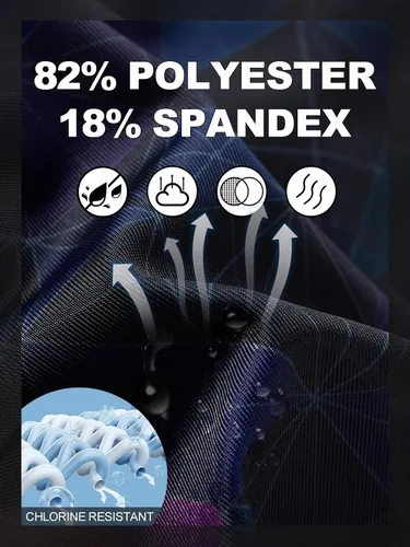 Vista 6 de 361 Bañadores tipo jammer para hombre, traje de baño de entrenamiento para carreras profesionales, resistente al cloro y duradero, traje de baño