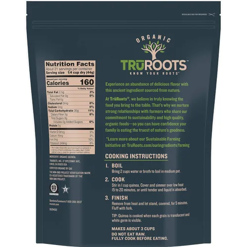 Vista 4 de Tru Roots 100% quinua de grano entero (bolsa de 2 libras)