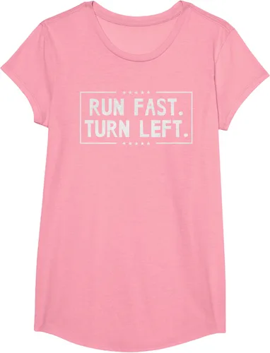 Vista 95 de Run Fast Turn Left - Camiseta para correr de pista y campo