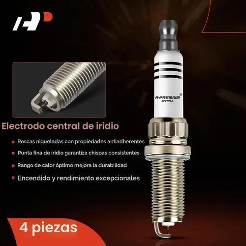 Vista 3 de A-Premium Bujías de Iridio y Platino Compatibles con Mini Cooper 2007-2015, Cooper Countryman 2011-2016, Cooper Paceman 2013-2016, Paquete de 4
