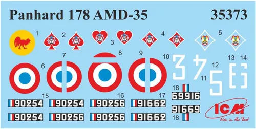 Vista 9 de ICM Modelos Panhard 178 AMD-35 WWII Kit de modelos blindados franceses