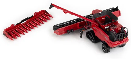 Vista 6 de 1/64 Case IH 7250 Cosechadora de orugas con cabezales de maíz y grano Colección Prestige 44327