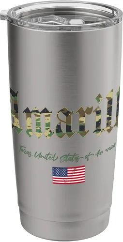Vista 9 de Amarillo Gothic Design Camouflage Version Stainless Steel Insulated Tumbler