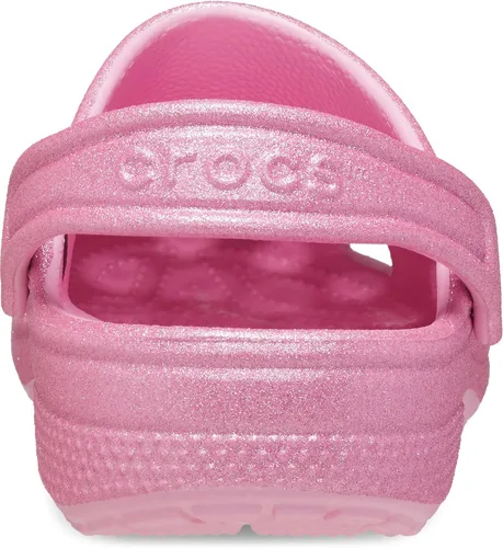 Vista 4 de Crocs Zuecos clásicos con brillantina (niño pequeño/niño grande) Tweed rosa con brillantina, 5, para niño grande, M