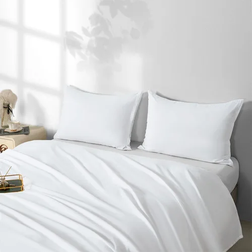 Vista 8 de Paquete de 2 fundas de almohada de microfibra tamaño estándar con cremallera, fundas de almohada color beige, suaves y cómodas, no se encogen Beige