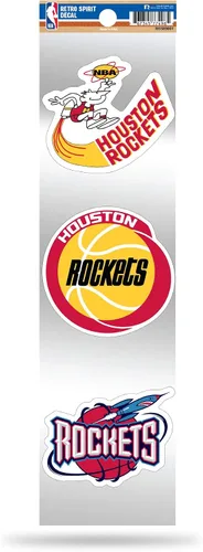 Vista 26 de Rico Industries NBA Basketball - Juego de calcomanías retro de 3 piezas