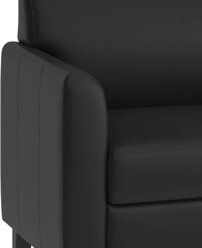 Vista 8 de Flash Furniture - Sofá de LeatherSoft negro de la serie Hercules Diplomat