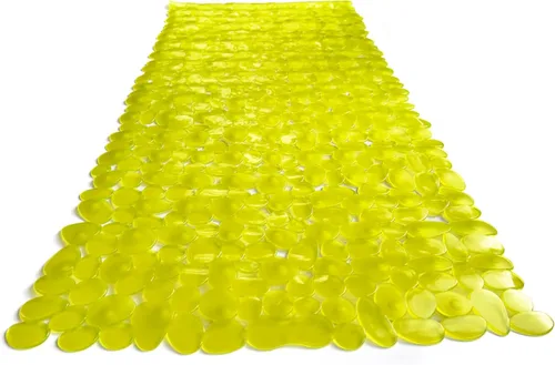 Vista 8 de Alfombra antideslizante para bañera y ducha "Pebbles" de 27 x 14 pulgadas, ovalada, no tóxica, segura, limpia, lavable a máquina, agarre y drenaje
