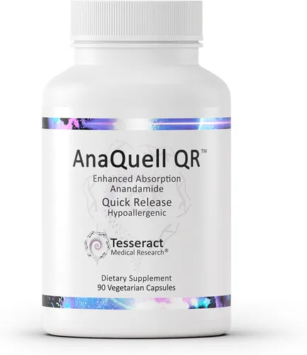 Vista 8 de Tesseract Medical Research AnaQuell QR, suplemento para aliviar el estrés y el estado de ánimo, liberación rápida L citrulina y anandamida, ayuda a