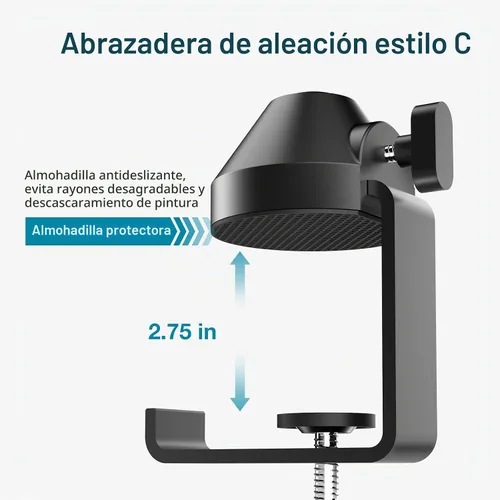 Vista 6 de InnoGear Brazo de Micrófono de Perfil Bajo, Soporte de Brazo de Micrófono Giratorio de 360°, Brazo Articulado de Micrófono de Escritorio Plegable