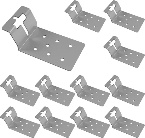 Vista 13 de Paquete de 4 soportes galvanizados en T de 3" Soporte de montaje en T para letreros Cercas Casa de pájaros