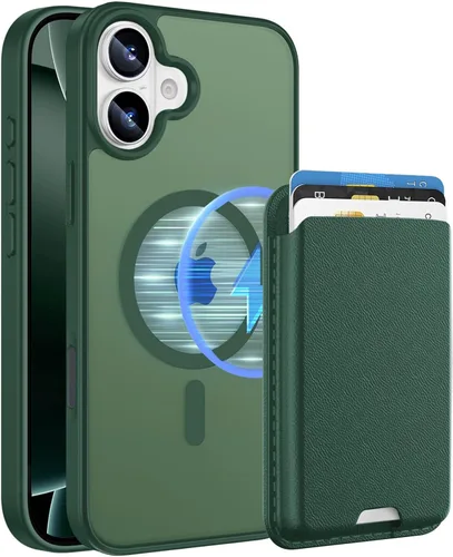 Vista 43 de Funda magnética para iPhone 12 Pro Max, cartera magnética desmontable con soporte para tarjetas, [compatible con MagSafe] grado militar, a prueba