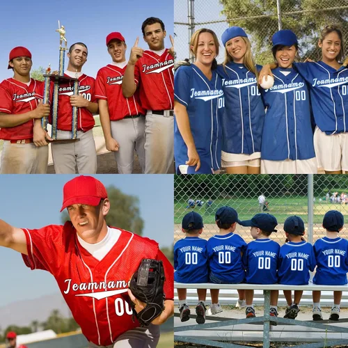 Vista 6 de Camiseta de béisbol personalizada con nombre del equipo y números impresos personalizados, uniformes deportivos para hombres, mujeres, jóvenes
