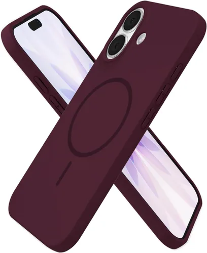 Vista 240 de Oakxco Funda de Silicona Mag Safe para iPhone 12 Pro Max, Funda Magnética Delgada y Fina Compatible con Carga Inalámbrica MagSafe, Bonita Funda