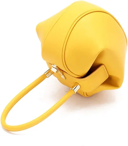 Vista 3 de Mn&Sue Bolso de mano de cuero genuino con asa superior para mujer, bolso de noche, fiesta, graduación, boda