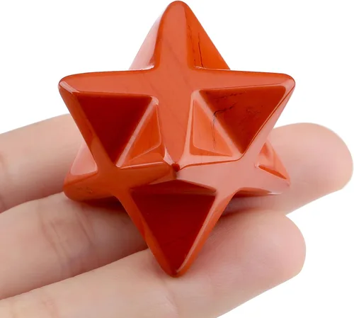 Vista 10 de QINJIEJIE Amatista Merkaba Crystal 1" Natural Healing Stones Meditación Sagrada Generador de Energía Rejilla de Cristal Decoración del Hogar