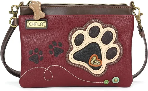 Vista 20 de CHALA Mini bandolera/bolso con correa convertible elegante, compacto, versátil Loro azul - Gris cálido