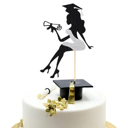 Vista 31 de Arthsdite 1 pieza Adorno para Tarta de Felicitación - Adorno de Tarta de Graduación - 2025 Suministros de Decoración para Fiesta de Graduación
