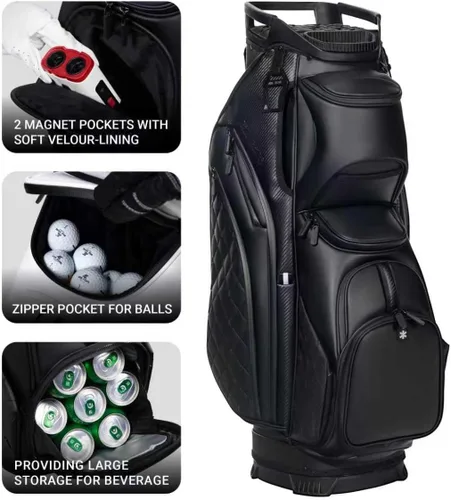 Vista 4 de ASK ECHO Bolsa de Carrito de Golf Silenciosa con Divisores de Longitud Completa de 15 Compartimentos SLC-130LE Crafted with elegant