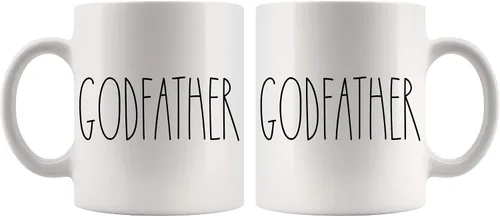 Vista 3 de Taza de padrino, taza de café para regalo de Navidad, regalo de cumpleaños, día de la madre/día del padre, taza de café familiar para regalo