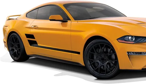 Vista 4 de Kit de calcomanías de calcomanías para Ford Mustang S550 GT350 GT500 2015-2022 (negro brillante)