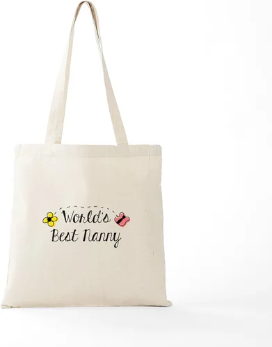 Vista 5 de CafePress Proveedor de cuidado de día Bolso de asas de lona natural, bolso de compras de tela, Caqui