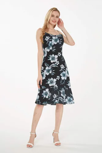 Vista 5 de Hawaii Hangover Vestido hawaiano con volantes de sirena en flor para mujer