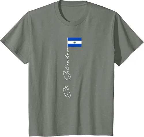 Vista 63 de Camiseta patriótica con bandera de El Salvador, Negro
