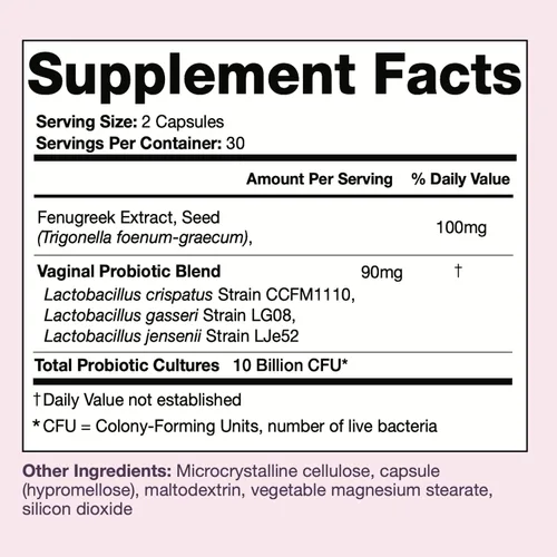 Vista 2 de Black Girl Vitamins - Probióticos vaginales Her Balance - Apoyo diario del microbioma para mujeres - 10 mil millones de UFC Lactobacillus Crispatus