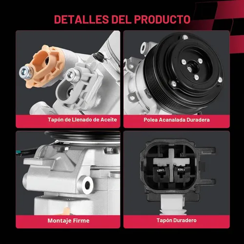 Vista 4 de BDFHYK Compresor de aire acondicionado con embrague compatible con Ford F-250 F-350 Super Duty 6.2L 2017-2019, F-450 F-550 Super Duty 6.8L