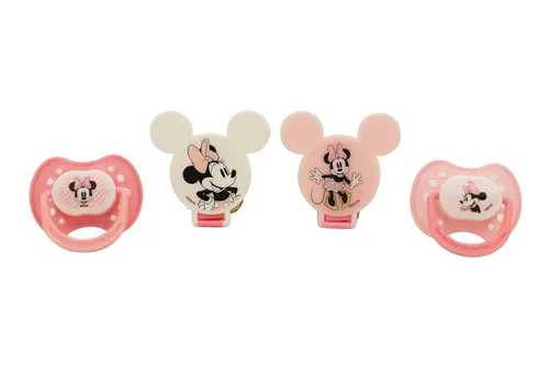 Vista 4 de Disney Cudlie Mickey Mouse - Paquete de 4 Chupones para Bebé Niño con Estampado de Gran Estrella