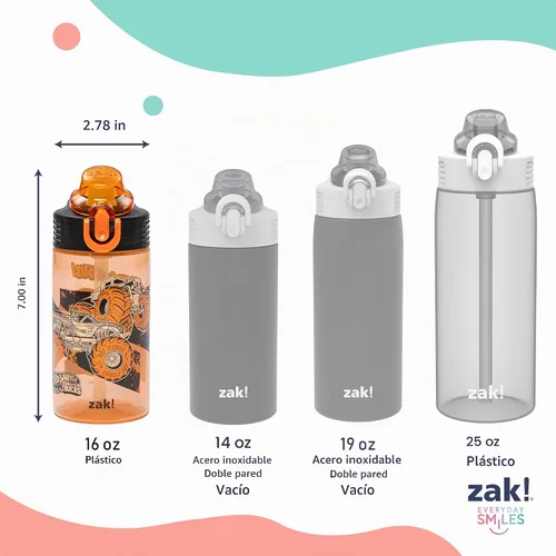 Vista 11 de Zak Designs Hot Wheels Sage - Botella de agua para niños, 16 onzas, a Hot Wheels (Monster Trucks) 2
