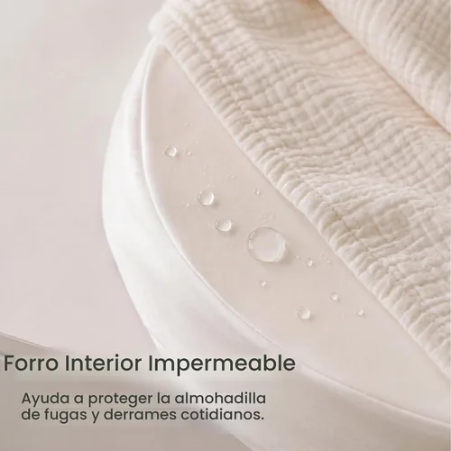 Vista 7 de Konssy Cambiador de muselina con espuma de forro impermeable, incluye 2 unidades de funda suave y de algodón, cambiador de pañales para bebé