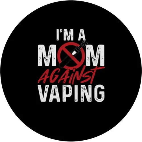 Vista 3 de Soy una mamá contra el vapeo Cigarrillo electrónico Vape Vaper PopSockets intercambiables PopGrip