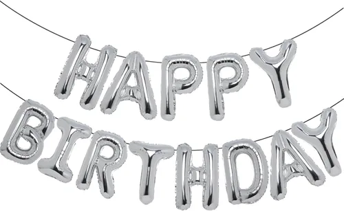 Vista 12 de Accevo Cartel de globos negros con letras Happy Birthday, 16 pulgadas, papel de aluminio, letras 3D, feliz cumpleaños para niños, adultos, unisex